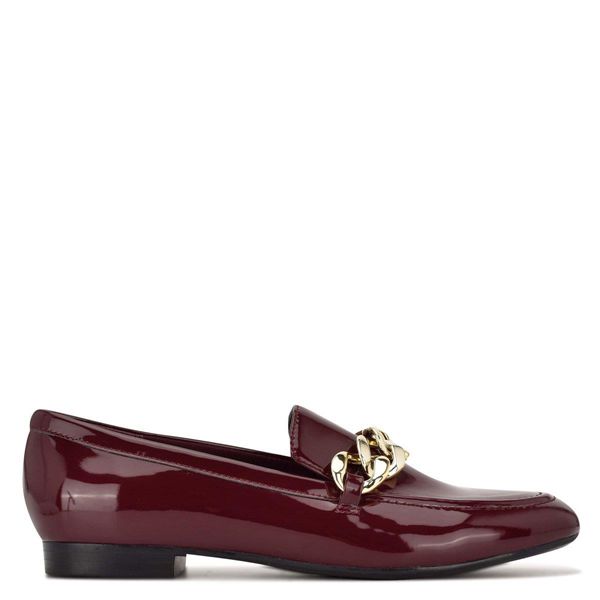 Nine West Chain Slip-On Red Loafers | South Africa 46J96-2X01